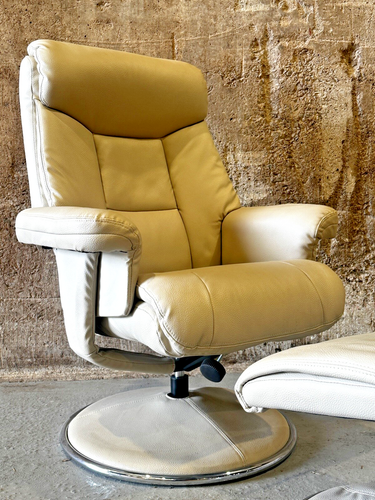 Contemporary Recliner Lounge Chair with Footstool - Picture 3 of 10