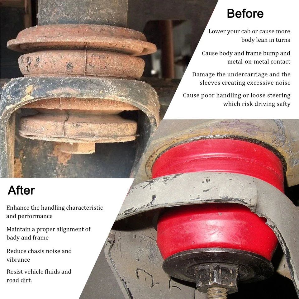 Kit de bujes de montaje de carrocería 6-116 rojos para Ford Explorer Sport Trac 2001-2005 2x2/4x4 Foto 3 de 4