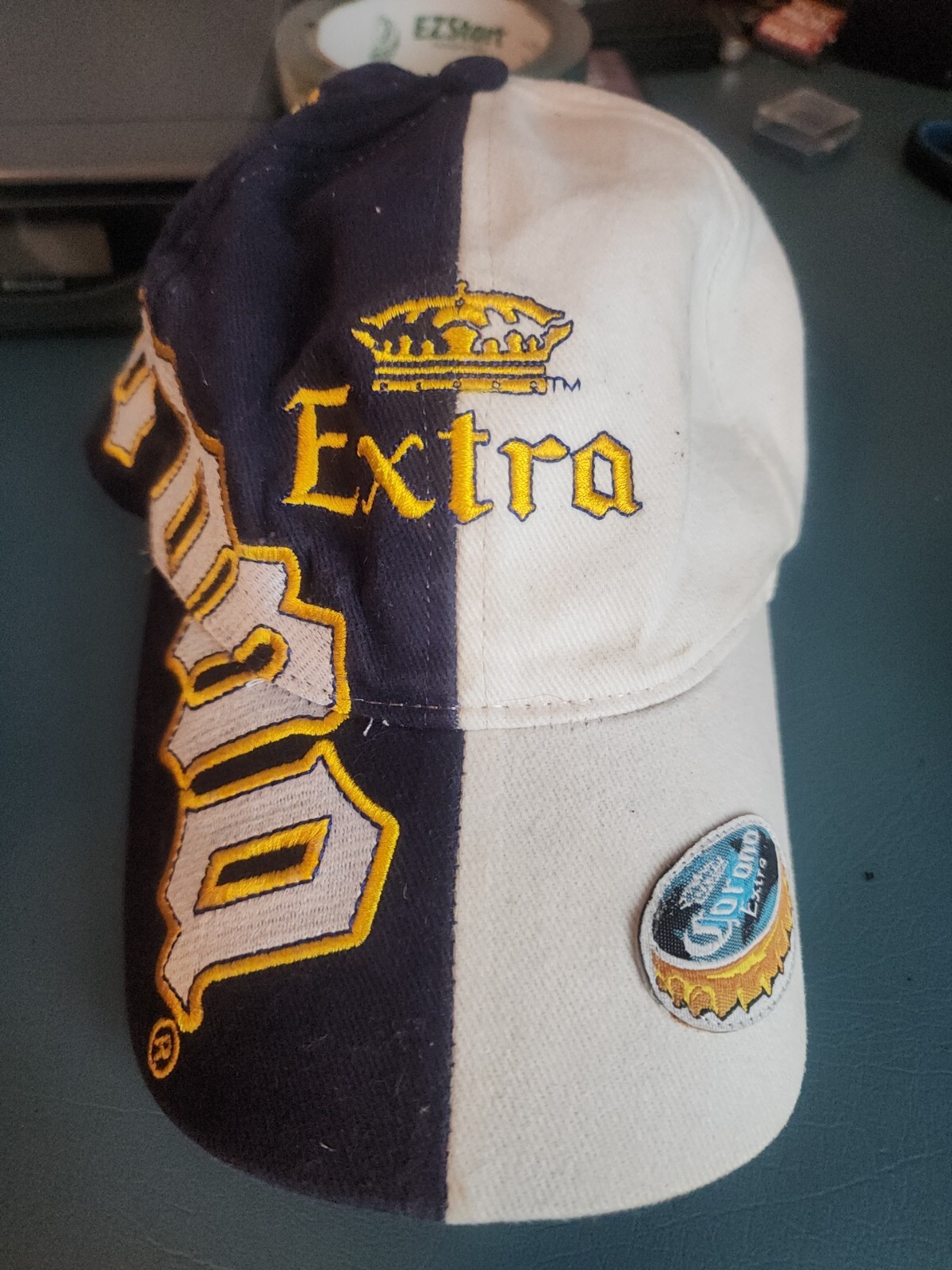 Corona Extra Stitch Adjustable Strapback Hat Blue… - image 1