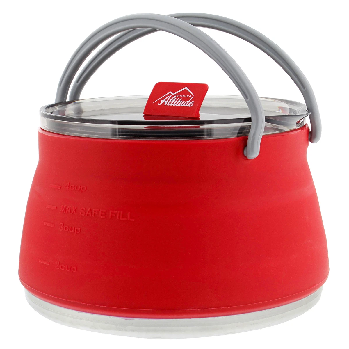 Higher Altitude Collapsible 33oz Travel Kettle Pot - 1L Red Portable Water