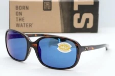 NEW Costa Del Mar Riverton Sunglasses Tortoise / Blue Mirror 580P Polarized lens