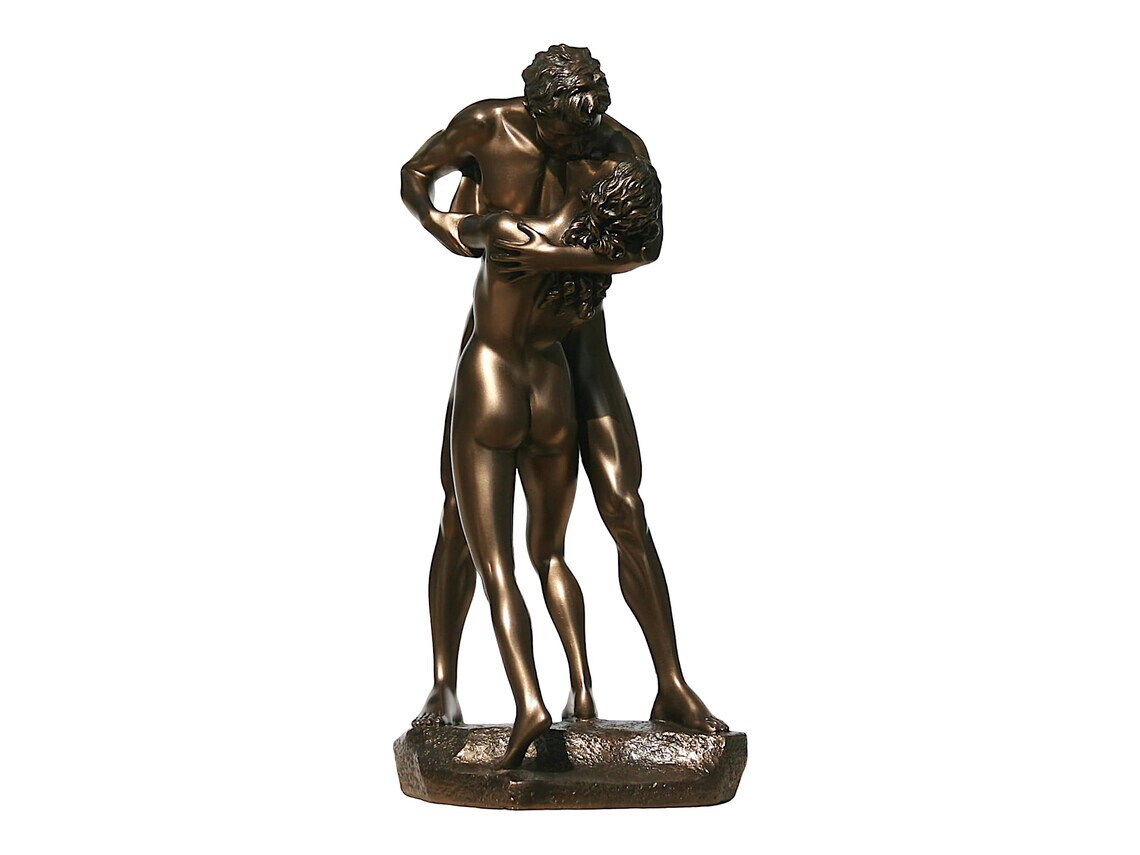 The kiss by Ferdinand Lepcke Cold Cast Bronze & Resin Statue