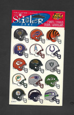 Vintage AGC NFL Sticker Zone Helmets 2 Sheets NIP