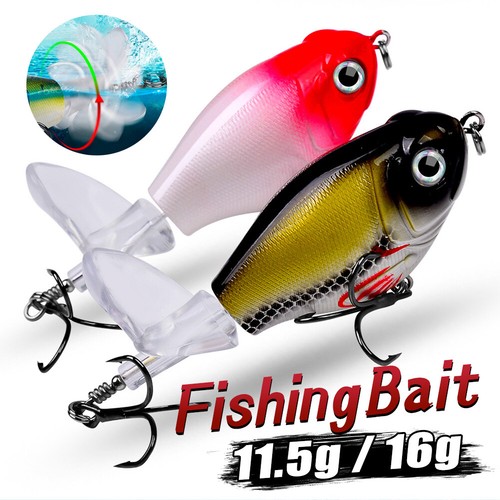 Señuelo de pesca Whopper Plopper 4 piezas Topwater artificial cebo de pesca cola cebo crankbait - Imagen 9 de 24