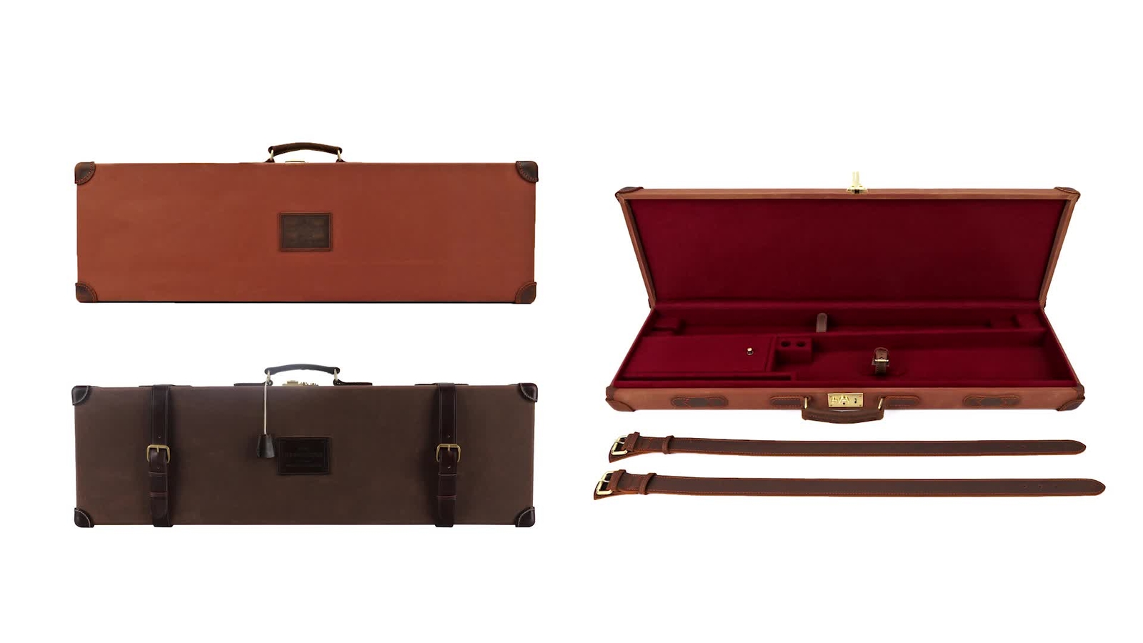 TOURBON Vintage Canvas Leather Gun Case Hunting Shotgun Storage Hard