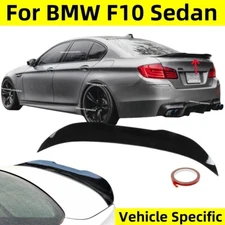 FOR F10 M5 BMW 5 SERIES GLOSS BLK HIGH KICK DUCKBILL PSM STYLE TRUNK LID SPOILER