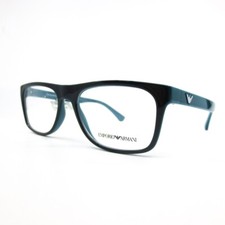 EMPORIO ARMANI EA3097 5554 Teal Mens Rectangle Full Rim Eyeglasses 55-17-145