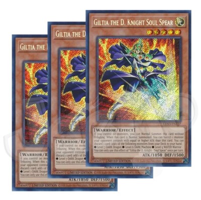 Giltia the D. Knight Soul Spear x 3 - Limited Edition Secret Rare NM - Free Holo