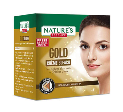 Nature's Essence Gold Creme Bleach for lighter skin with a golden glow 21 gm 