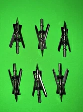 6Pcs 100 Grain Archery Broadheads 2" Dia Expandable Hunting Arrowhead w/2 Blade