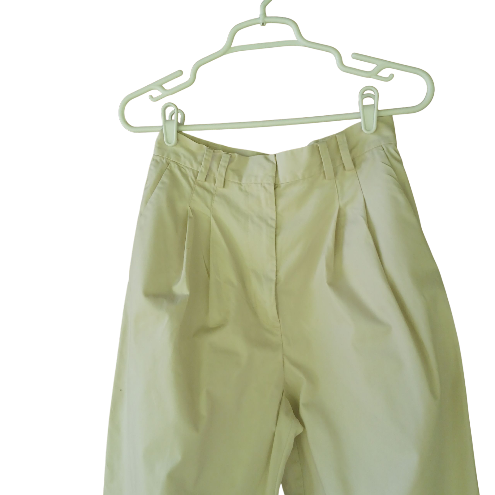 ALTRA & Other Stories Pantalone donna Stockholm Atelier plissettato davanti polsini cotone beige4