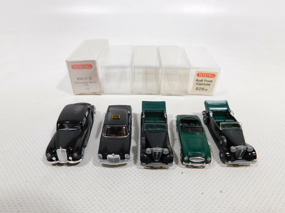 5X Wiking H0 1:87 Modello: 826 Audi+836 MB 300+Taxi Ecc, Mint+2X Box #CN263-0,5 - Immagine 4 di 4