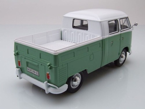 VW T1 Bus DoKa Pritsche Verde Blanco Modelo De Coche 1:24 MotorMax - Imagen 2 de 8