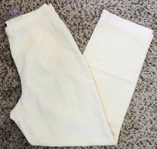 EDDIE BAUER Corduroy Pants Size 14 Beige Side Zip NEW ln85 