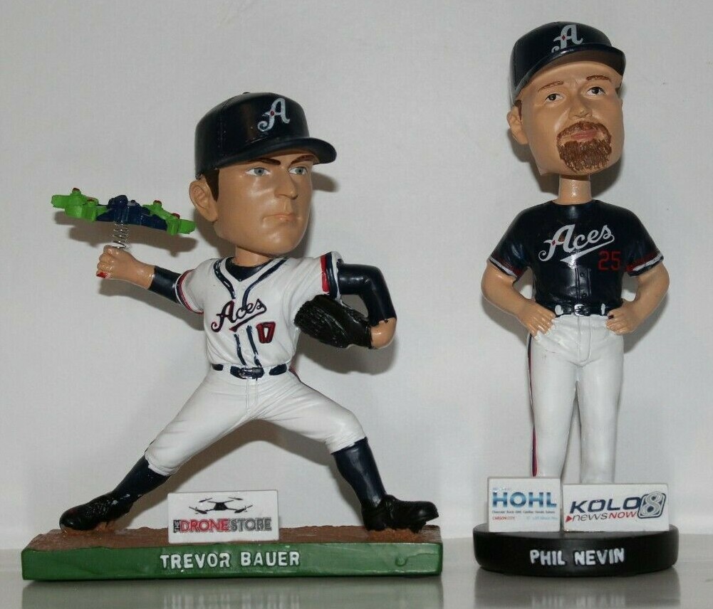 Trevor Bauer Reno Aces Drone & Phil Nevin 2014 Reno Aces Baseball