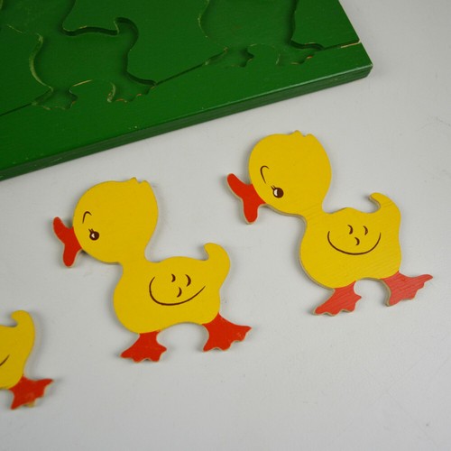 2 X Mertens Art Puzzle Game 'How Big' - Duck (6130) & Apple (6132) - Vintage - Picture 6 of 10