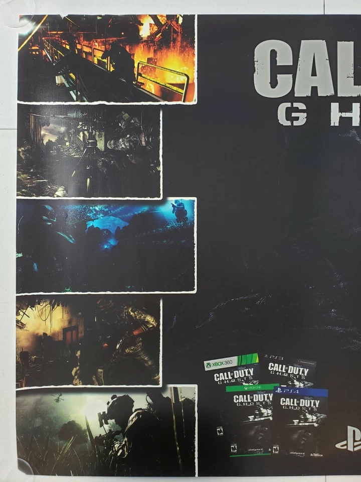 4' x 3' CALL OF DUTY GHOSTS Video Game Store Vinyl Poster PS4 PS3 XBOX ONE 360 - Image 3 of 4