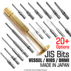 JIS JCIS Screwdriver Bits Cross-Point VESSEL D73 HIOS BP-H4 OHMI V-H4 *GENIUNE*