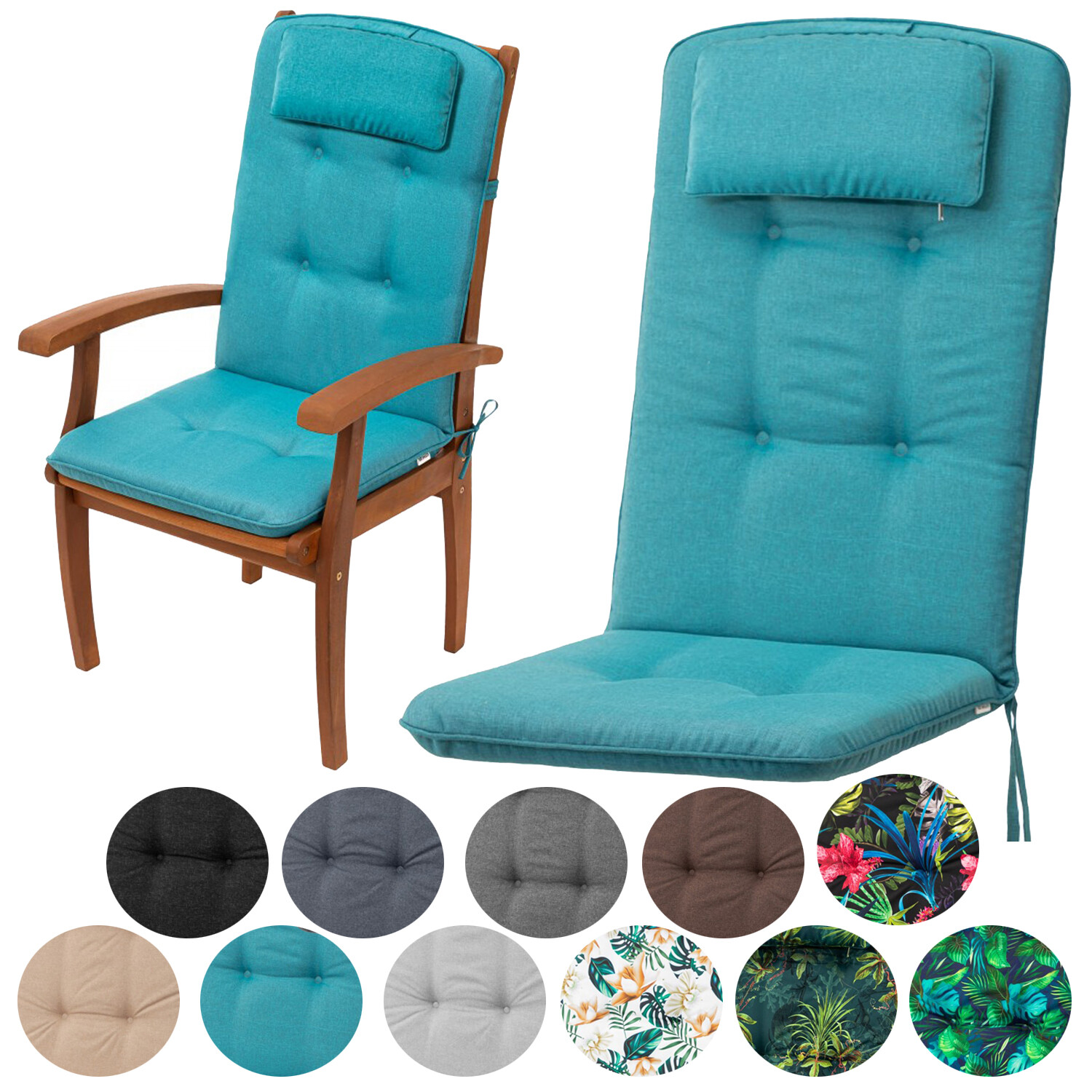 Gartenstuhl Auflage Kissen Sitzkissen Stuhl Stuhlkissen Sitzauflage Kissenbezüge