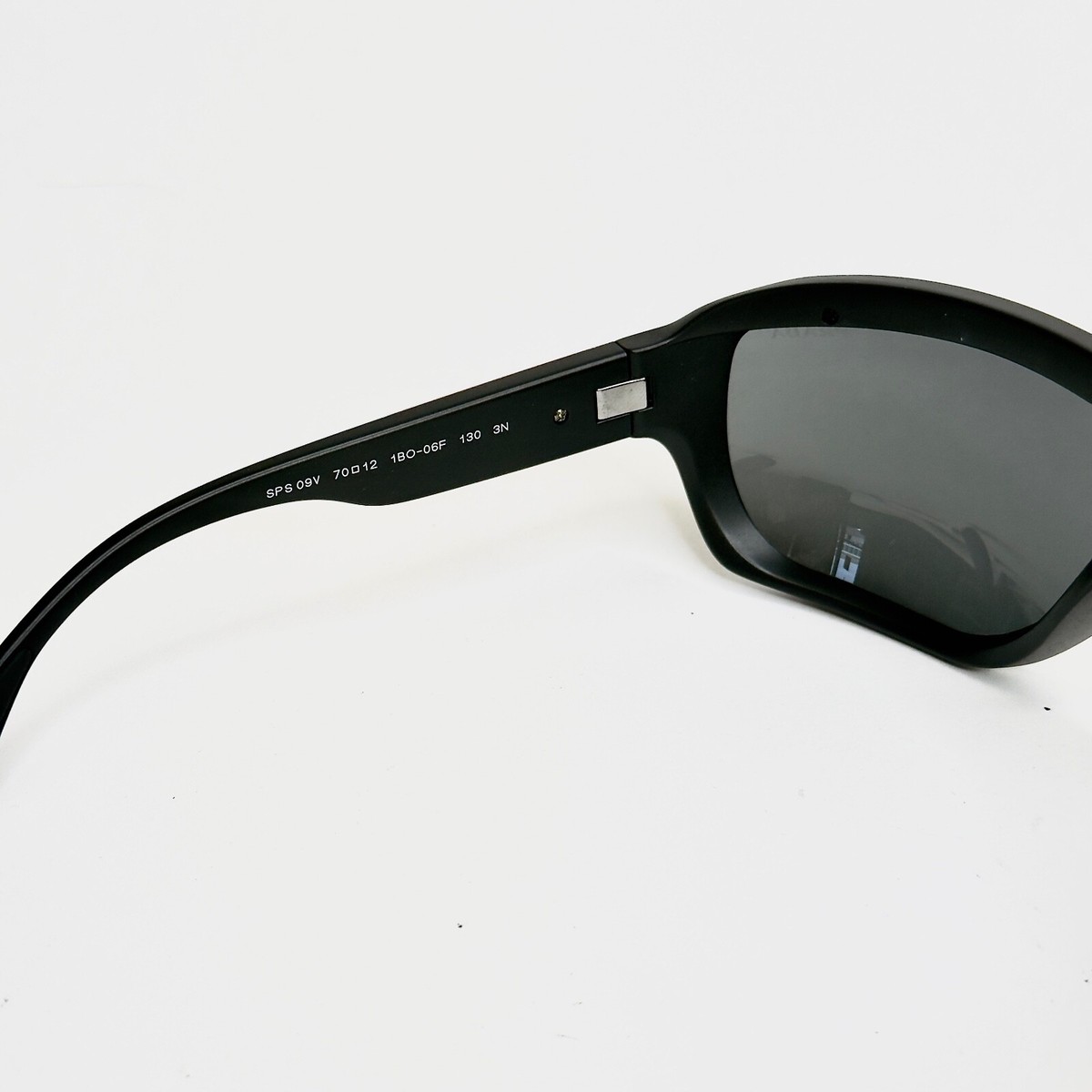 PRADA 09V Linea Rossa Sport Nylon Sunglasses Black Pilot Wrap