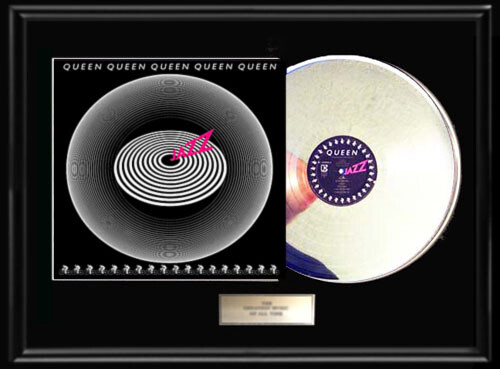 QUEEN JAZZ ALBUM LP WEISSGOLD PLATIN TON VINYL SCHALLPLATTE SELTEN NICHT RIAA AWARD - Bild 1 von 1