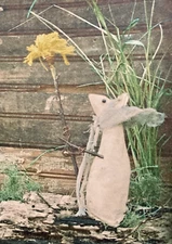 PATTERN Primitive Mouse Doll holding Dandelion Doll NEW Kentucky Primitives