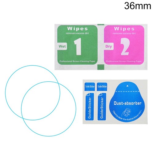 2Pcs 34-43mm Montre Protecteur d'écran Verre Trempé Rond Montre Film de Protection - Photo 12 sur 22