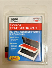 Cosco 090468 Two-Color Felt Stamp Pads Red/Black - Sealed -New 