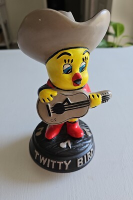 Vintage Twitty Bird Conway Twitty Hand Painted Musical Wind Up