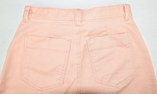 Wide Legged Crop Jeans Womens Size 6 Tall High Rise Peach Denim Flat Front Gap - Picture 5 of 9