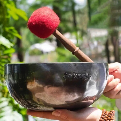 Full Moon Tibetan Singing Bowl Mindfulness Meditation Nepal Singing Bowls Yoga - Picture 3 of 30