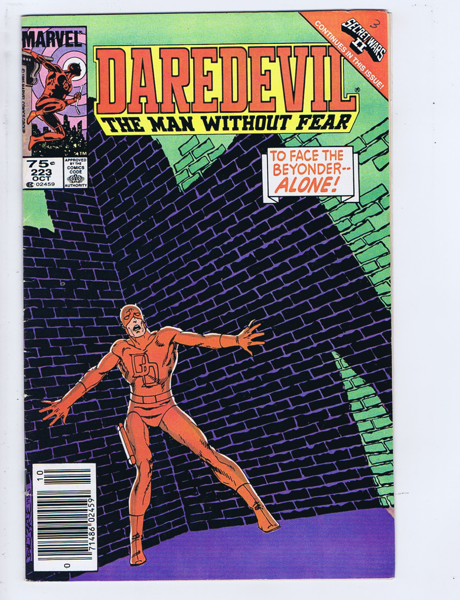 Daredevil #223 Marvel 1985 To Face the Beyonder-- Alone ! CANADIAN