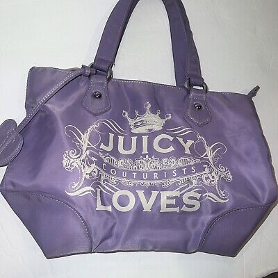 Vintage Rare Purple Juicy Couture Purse Satchel Bag Handbag