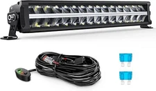 Nilight 16 Inch LED Light Bar DRL 120W 12400LM Anti-Glare Flood Spot Offroad LED