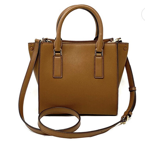 MICHAEL KORS Alessa Medium Messenger Crossbody Bag Luggage Brown