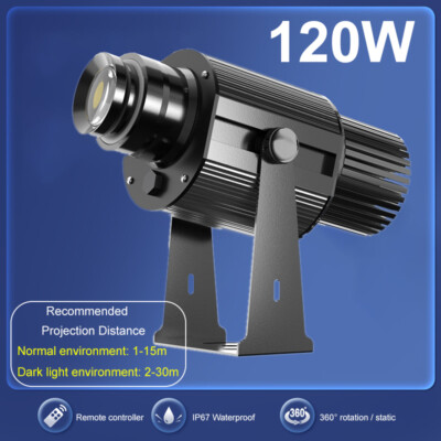 120W Logo GOBO Projector for Business Waterproof Rotational AD Sign Logo Light