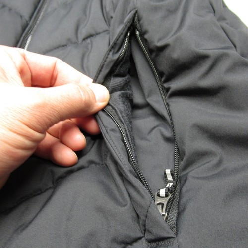 Columbia Puffer Jacket Youth Large Black Omni Heat Hooded Insulated Full Zip - Picture 11 of 18