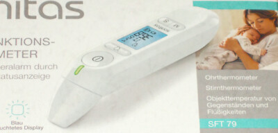 Sanitas LED Multifunktions Thermometer SFT 79 Baby Ohr und Stirnthermometer NEU