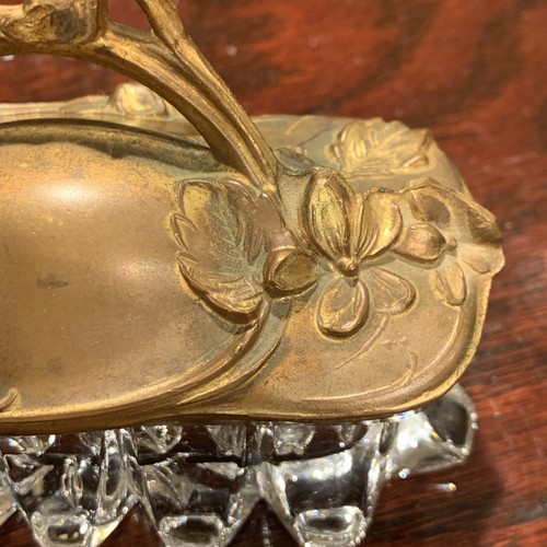 Vintage or Antique Brass & Glass Trinket Vanity Casket Box - Picture 7 of 19
