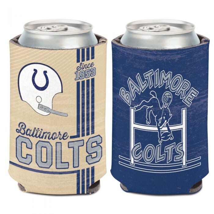 INDIANAPOLIS COLTS 2 SIDED SOFT FOAM CAN BOTTLE COOZIE COOLER KOOZIE LICENSED