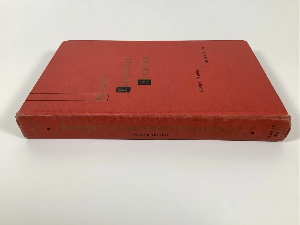 Modern Elementary Statistics John E. Freund 2nd Edition Hardcover - Image 3 of 4