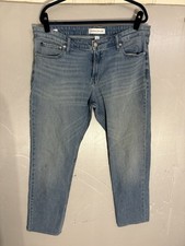 Mens Calvin Klein Stretch Fit Denim Jeans Size 38x32 Light Wash