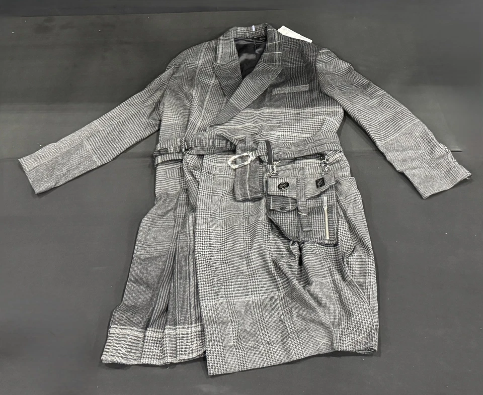 Abrigo MCQ Alexander McQueen DB Kilt Carbón Talla 56 Nuevo Foto 2 de 4