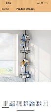 Corner Shower Caddy Tension Pole: Stainless Steel Rustproof 4-Tier Shower Organi