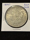 1890 Morgan Silver Dollar $1 Choice AU+ Great Date, Nice Coin, Light Tone Hue