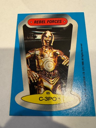 1977 Topps Star Wars Stickers #65 Carrie Fisher and Mark Hamill