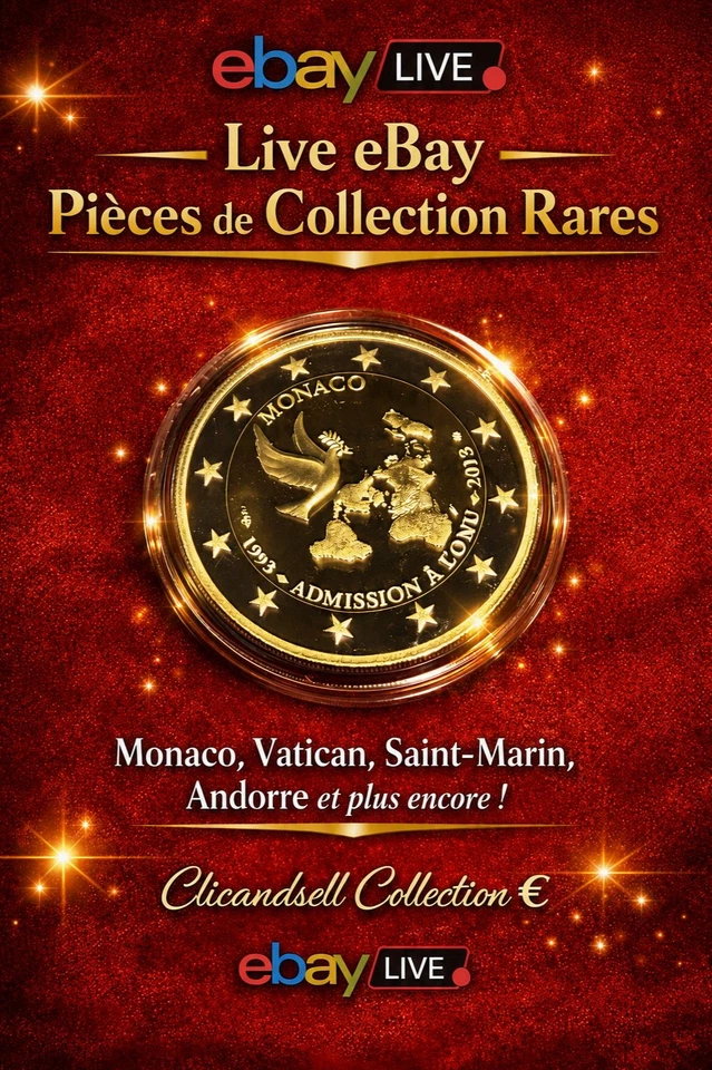 Live € de collection : Monaco, Andorre, Vatican .... 1c -> 2€