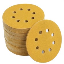 5-Inch 8-Hole Hook and Loop Sanding Discs 150-Grit Sandpaper, 100-Pack