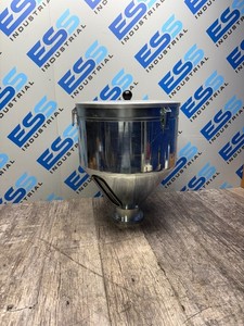 NETSTAL-MASCHINEN STAINLESS STEEL HOPPER BOWL w/ LID AND CLAMP 117.770.3084