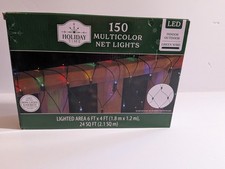 New Holiday Time 150 Multicolor LED Net Christmas Lights 24 Sq. Ft. Outdoor